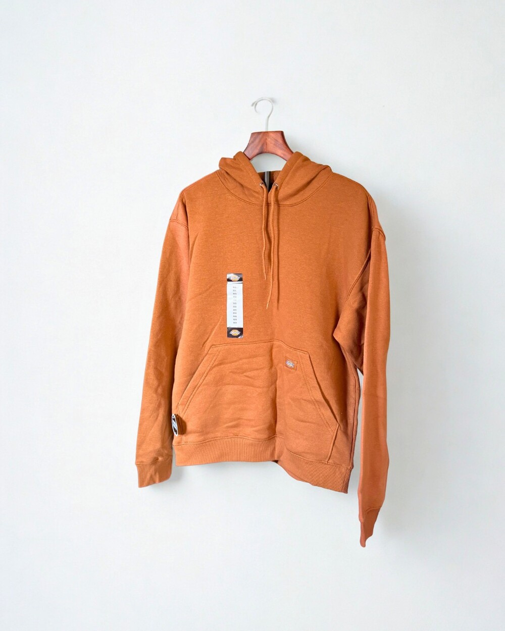 Dickies Men's Midweight Fleece Pullover Hoodie – Brown Duck – Size Medium